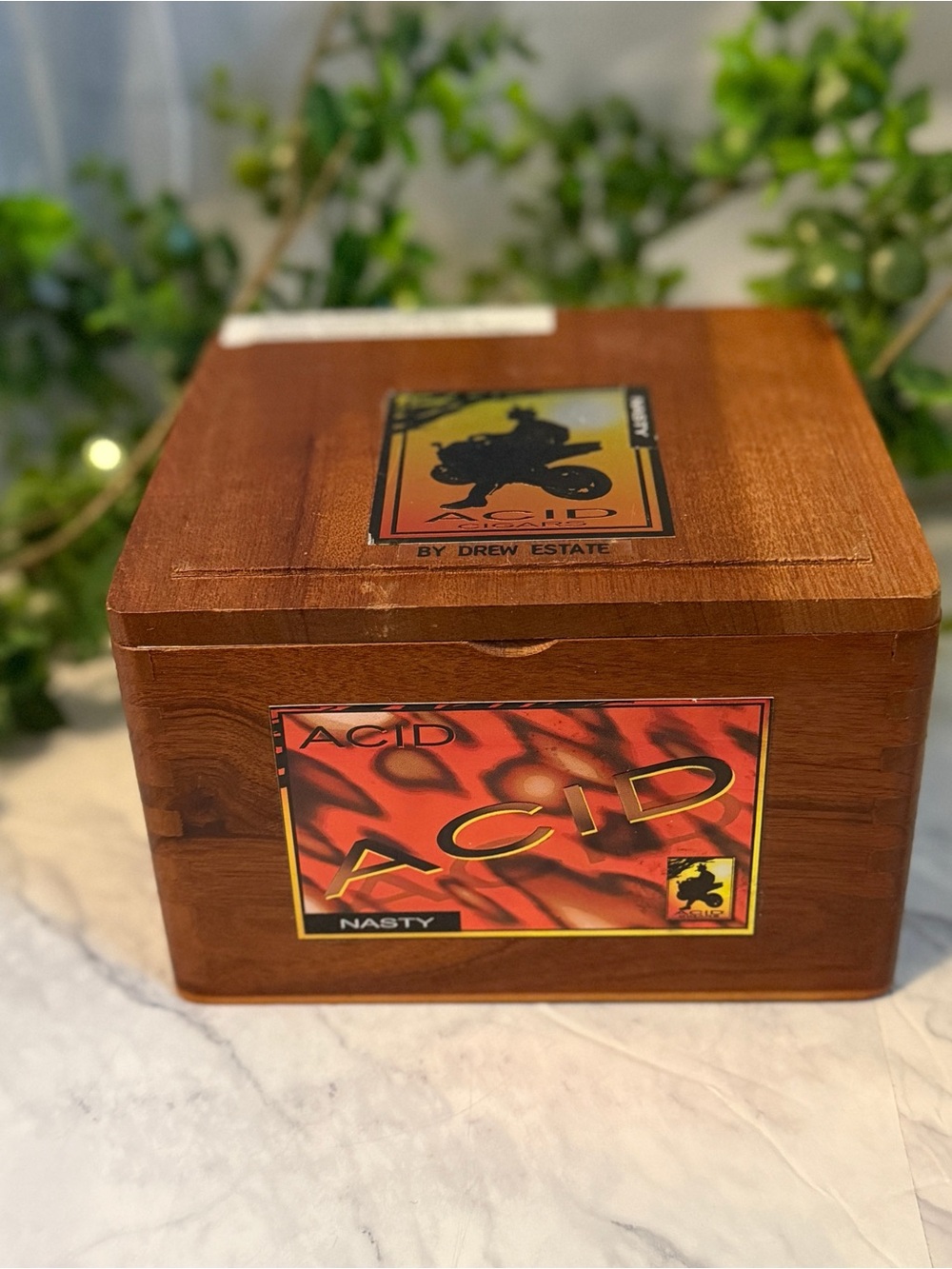 Drew Estate ACID Nasty Wooden Cigar Box Collectible Storage Display Decor